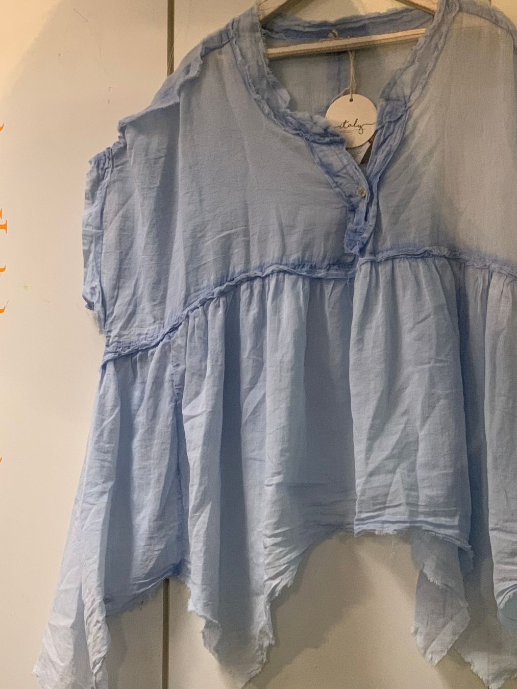 Tuniques: Damen Tunika hellblau weiter Schnitt, neu, onesize 42-48 – Neuf (Voir description) à St. Gallen par Miousch 2