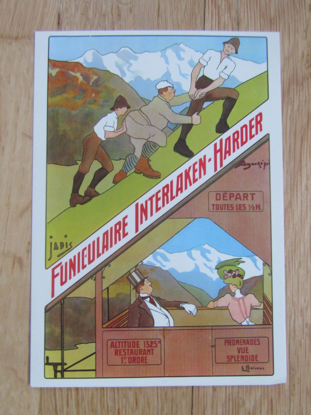 Cartoline postali: Funiculaire Interlaken - Harder – Usato da Seengen venduto da mikelele