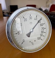 Grosses Vintage Hygrometer – Swiss Made – mit langem Messfüh