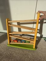 Holz-Kugelbahn mit 6 Holzkugeln, Top Zustand! 45 cm