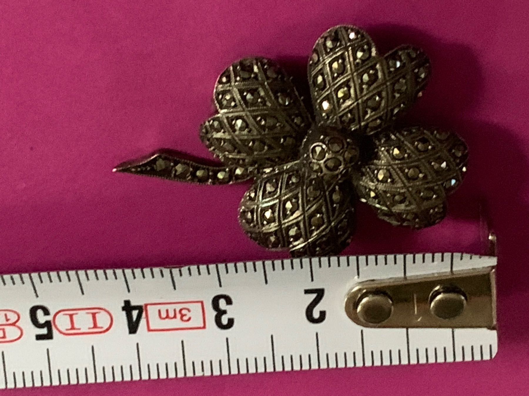 Spille & Fermagli: Silberbrosche pyrit-blume (silber) – Usato da Dittingen venduto da Bellevista 5