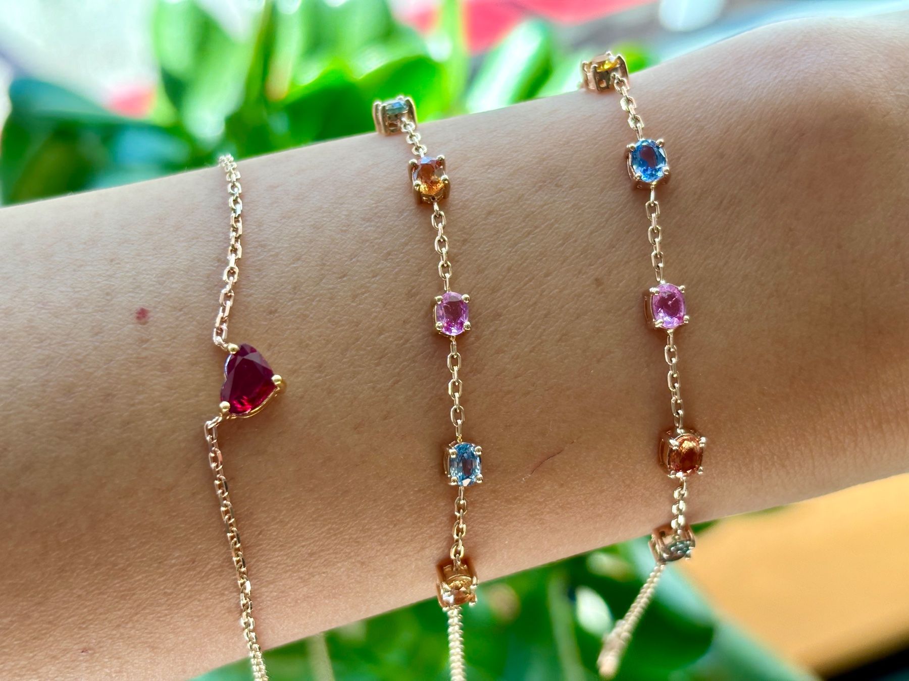 Armbänder & -reifen: Bracelet sapphire with gold 18k – Neu und originalverpackt aus Rapperswil SG von Gemstonebyyo 6