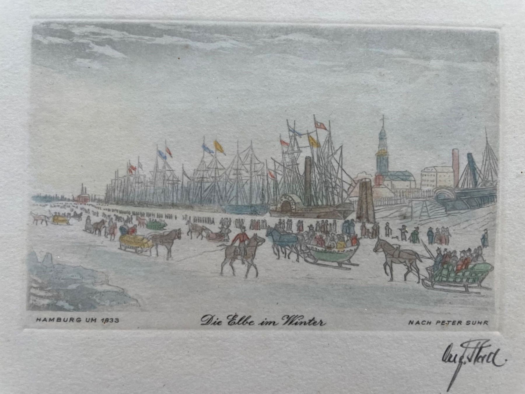 Stiche: Stich Die Elbe im Winter 1833 – Gebraucht aus Huttwil von heinzdaniel63
