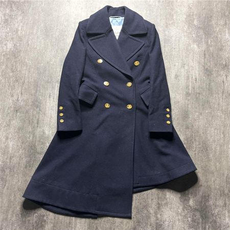 VIVIENNE WESTWOOD Wool Mantel NUTMEG Coat navy Gehrock Gr.38