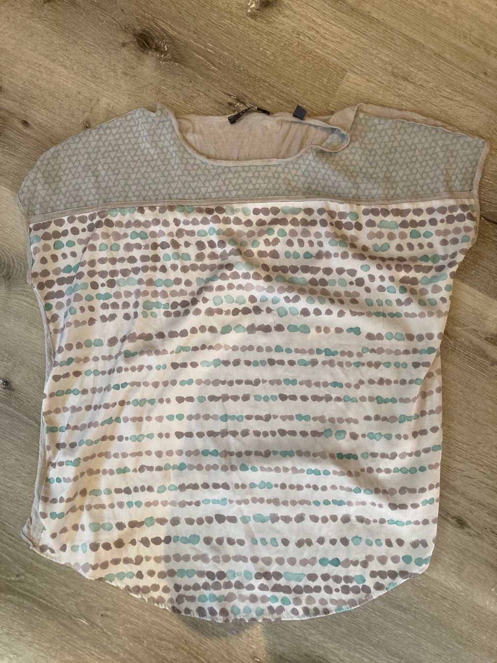 Esprit T-shirt: Esprit Sommer Shirt, Gr. L, Grau/Weiss – Usato da Gelterkinden venduto da froggy80