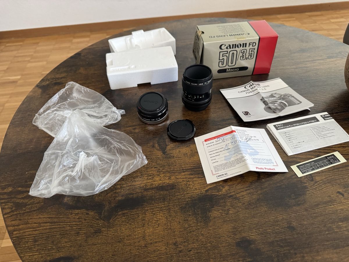 Canon Objectifs: Canon fd machro 50/1:3.5 objektiv – Neuf avec emballage d'origine à Zunzgen par milesdavis76 1