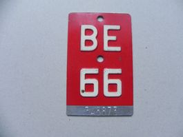 Velonummer Velo Rad BE 66 weiss Bern 1966 Nummer Geschenk