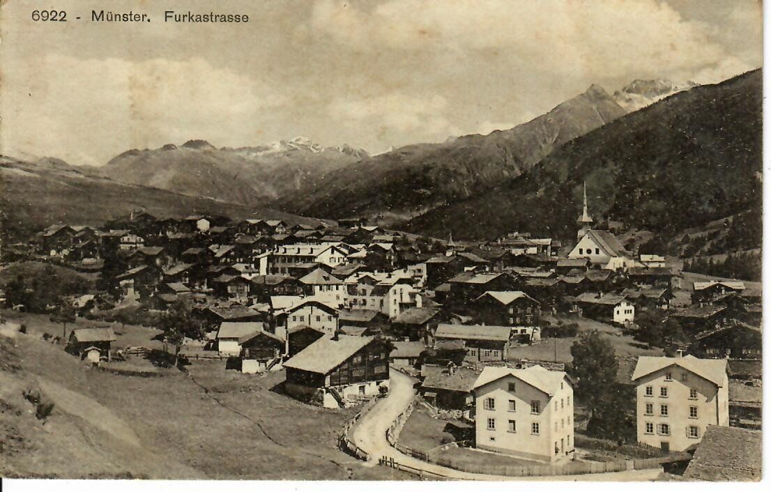 Ansichtskarten: Münster Furkastrasse  1912 – Gebraucht aus Hochdorf von Ziegel-16