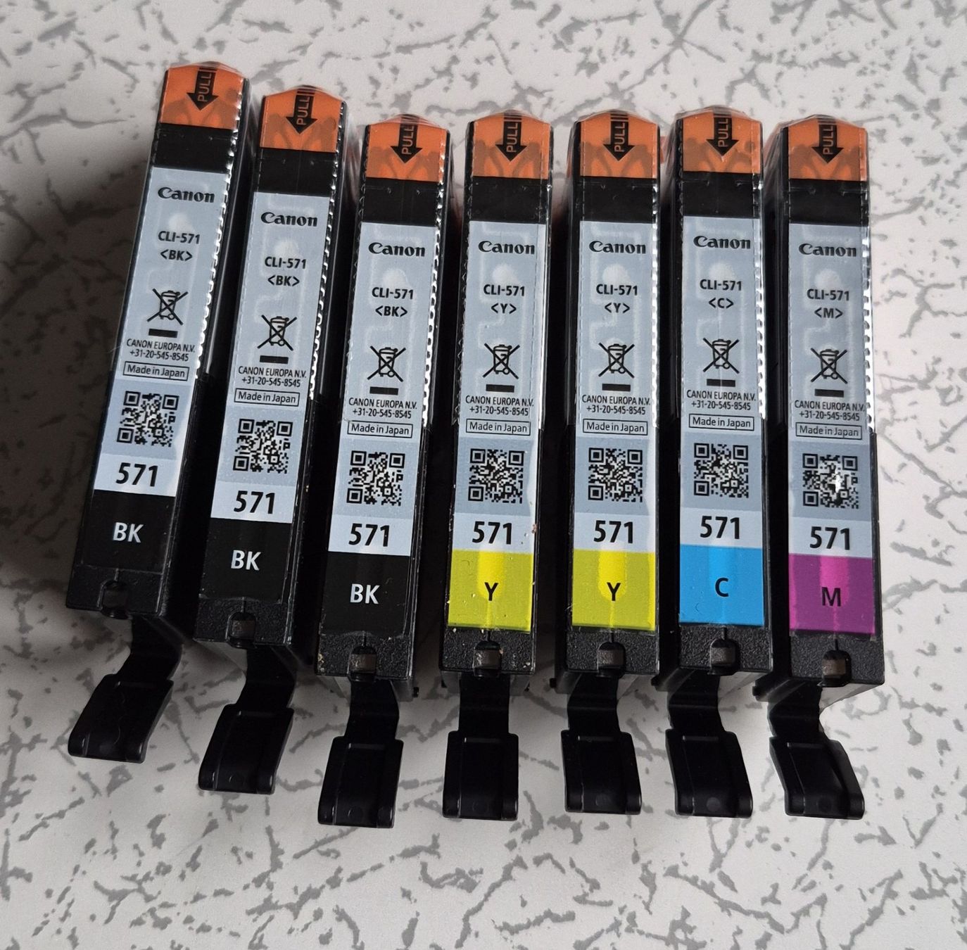 Canon Cartucce per stampanti & toner: 7 Tonerpatronen Canon CLI-571, original – Nuovo e nell'imballaggio originale da Gunzwil venduto da Wuuschu