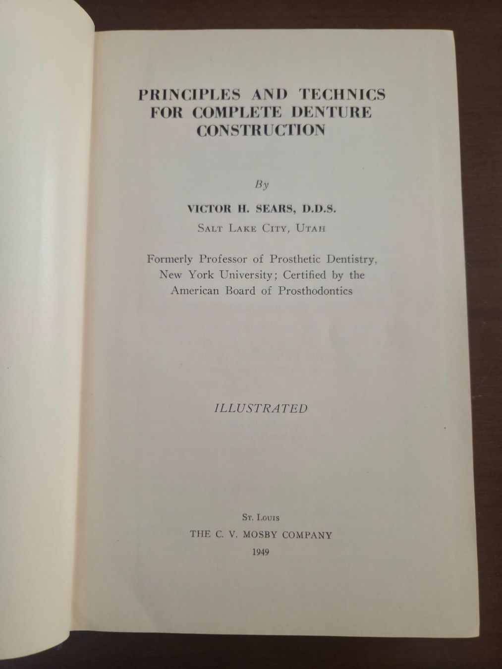 Libri: Sears – Complete Denture Construction – Instructor Copy – Usato da Aldesago venduto da lusuardi 5