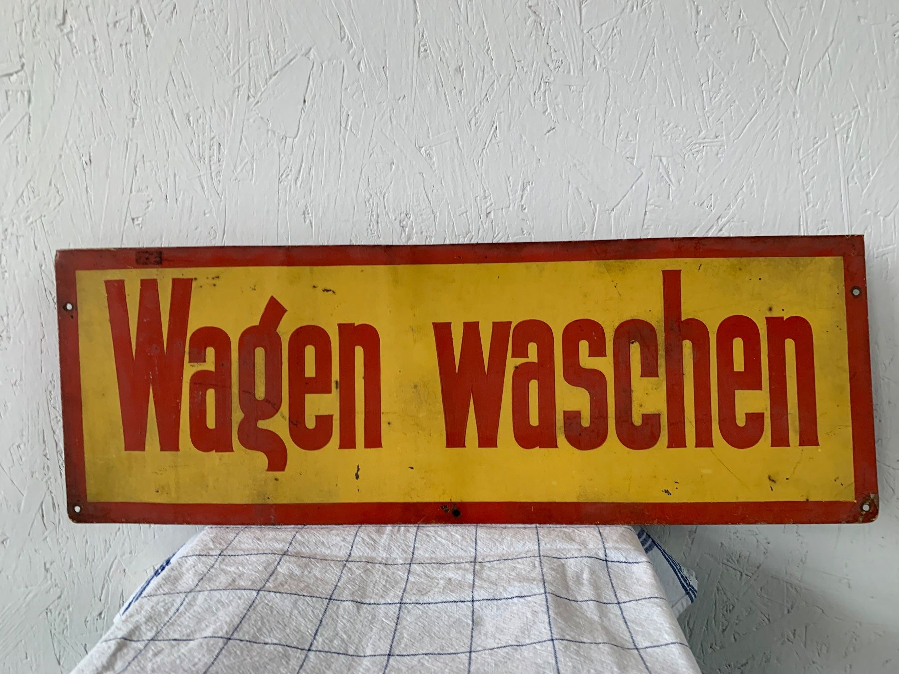 Schilder: Schild , antik , Wagen  waschen – Gebraucht aus Boswil von pavo1 3