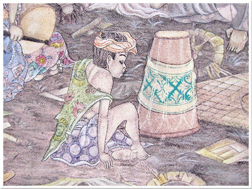 Dipinti: Kunst aus Bali - UBUD Gemälde 40x48 cm – Usato da Bern venduto da Ultimaa 1