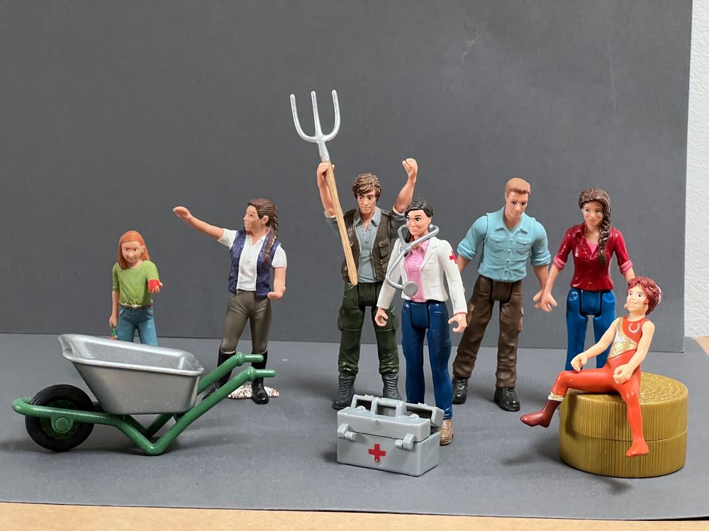 DAZZLEEX Modell-Figuren Bauernhof - Bäuerin & Schäfer Für Modelleisenbahn