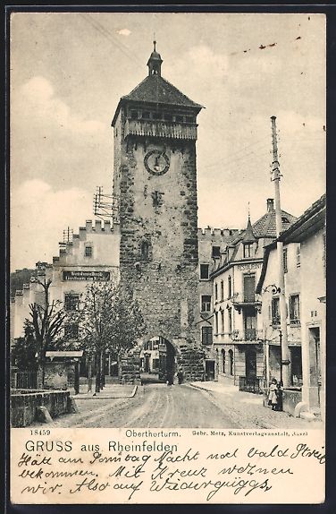 Ansichtskarten: AK Rheinfelden, Oberthorturm – Gebraucht aus Berlin von bartko-reher