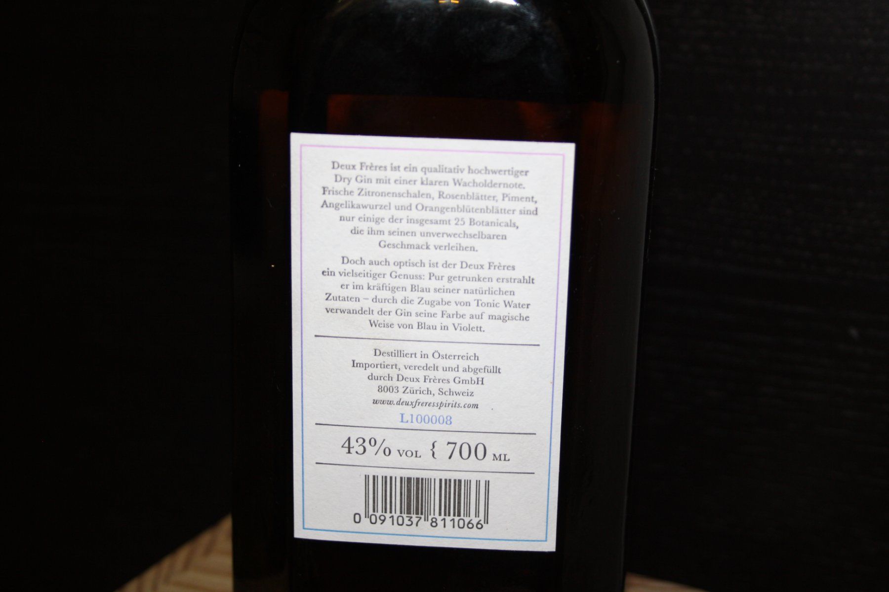 Spirituosen: Gin Deux Frères 7 DL – Neu (gemäss Beschreibung) aus Reinach BL von Runni 1