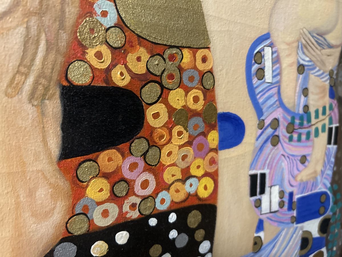 Gemälde: Gemälde im Stil von Gustav Klimt, Ölgemälde – Gebraucht aus Glarus von KunstWerkEr-LS87 3
