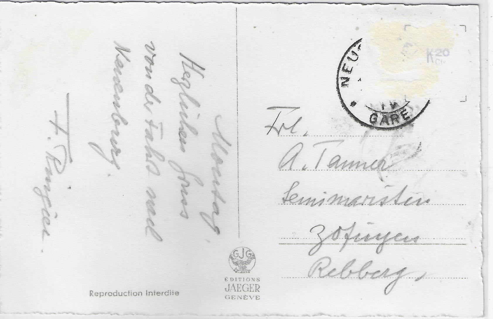 Cartoline postali: Neuchatel - Vue generale – Usato da Ettingen venduto da Kartenplanet 1