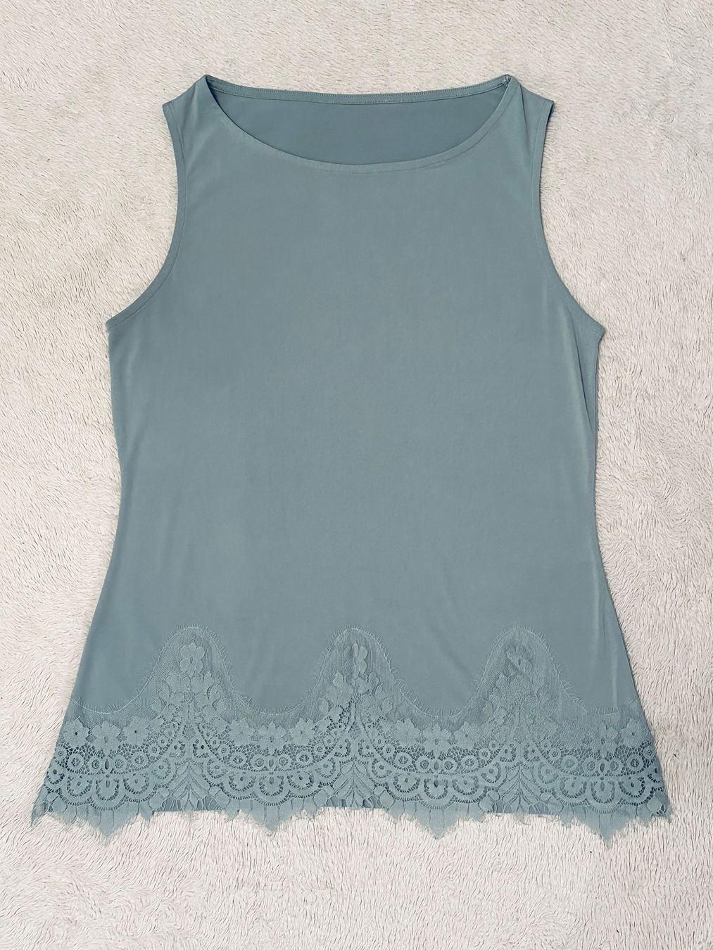Zalando Top: Top stretch mint mit Spitzendetails Gr. L, selten getragen – Usato da Emmenbrücke venduto da little.treasures