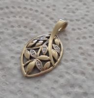 Echtschmuck: Brillant-Silberanhänger, vergoldet