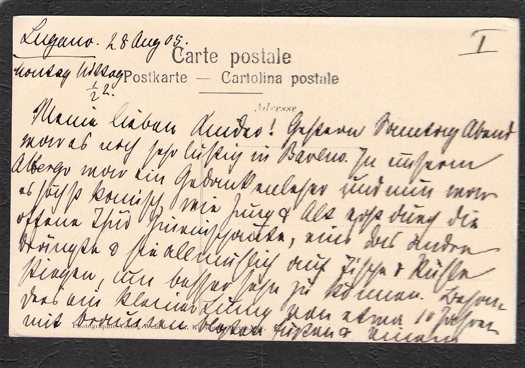Cartoline postali: -Lugano,facciate della Cattedrale S.Lore – Usato da Reichenburg venduto da Pipo-67 1