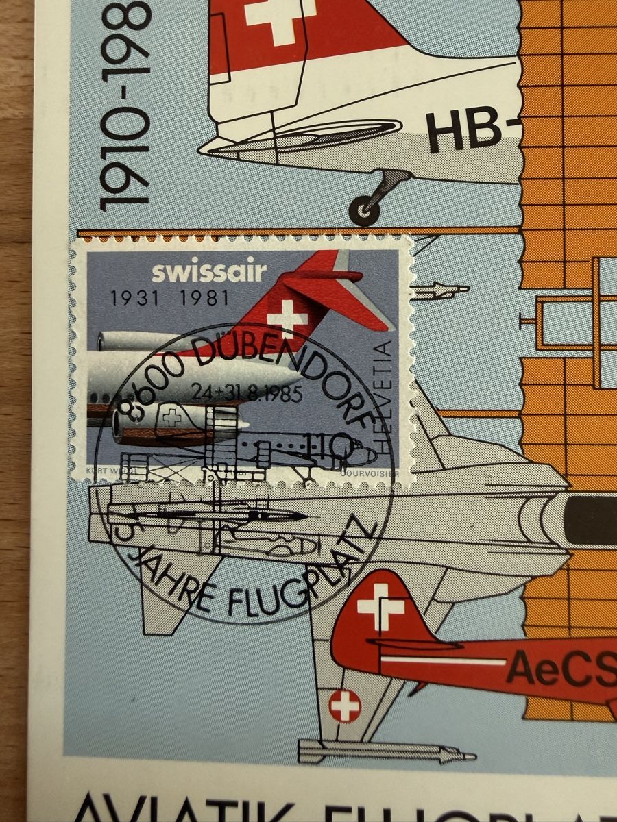 Tutti i francobolli: Maximumkarte Flugplatz Dübendorf – Usato da Grenchen venduto da Bastet007 4