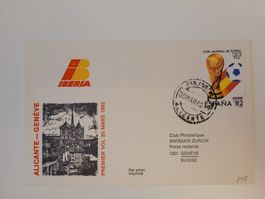 Iberia Erstflug 1882 Alicante - Genf