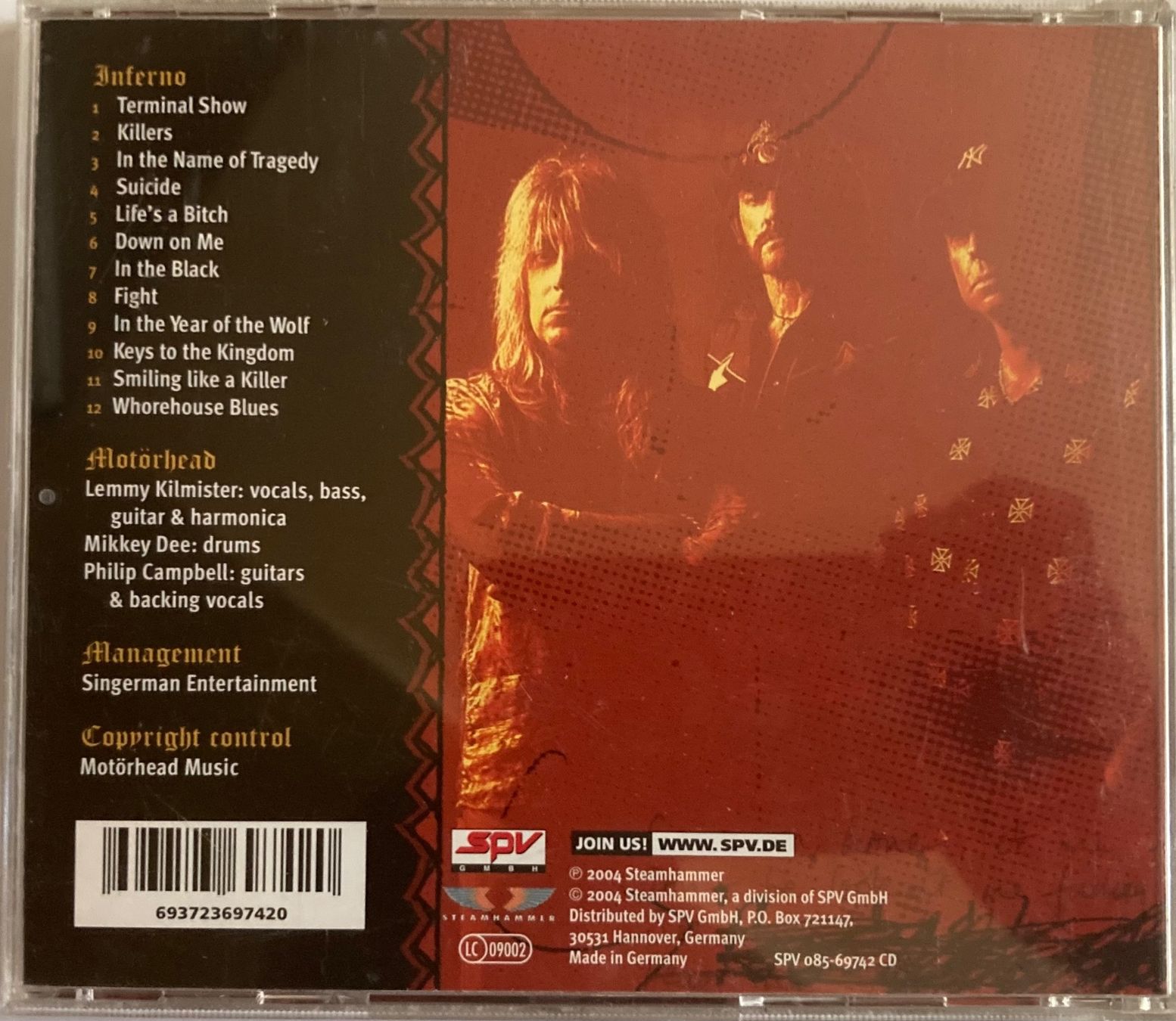 CD: MOTÖRHEAD - INFERNO – Usato da Poliez-Pittet venduto da Newtown-Records 1