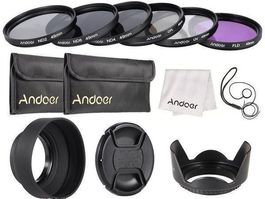 FILTER SET 49mm - UV-CPL-FLD-ND2-ND4-ND8 - DSLR FILTER SET