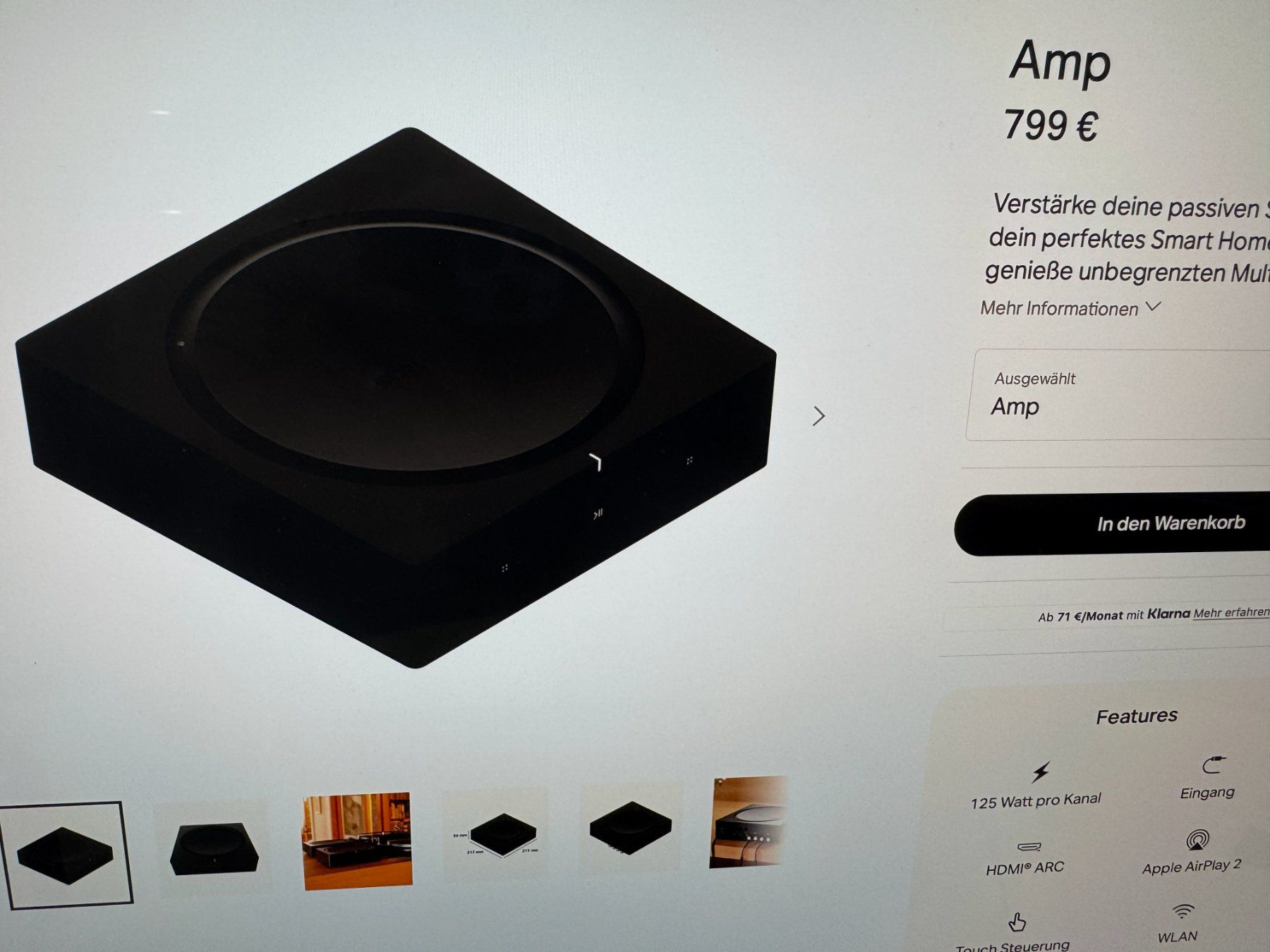 Sonos Multimediaplayer & Streamer: Sonos Port schwarz – Gebraucht aus Niederrohrdorf von ursgut-vinyl