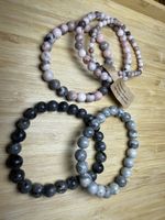 Perlenarmbänder Naturstein Set 5 Stück NEU