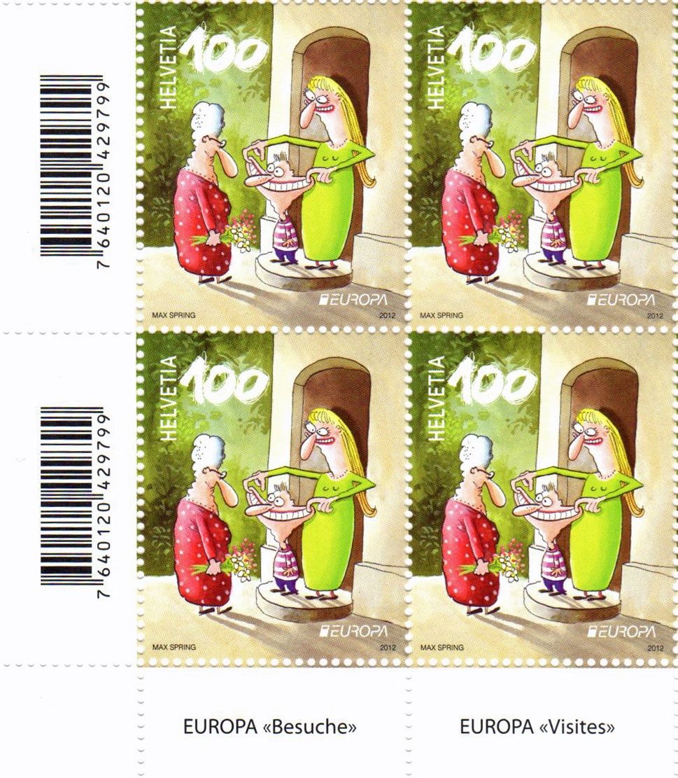 Alle Briefmarken: Viererblock Europa zu Besuch** – Neu (gemäss Beschreibung) aus Dottikon von haeusibuh5