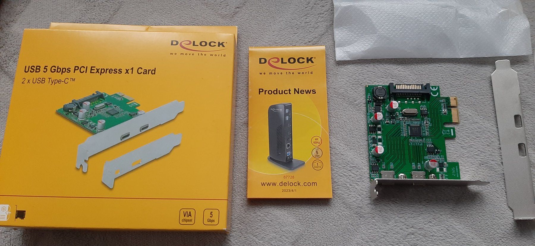 Laufwerke & Adapter: 2x USB-C PCI-Express-Karte Delock – Gebraucht aus Magden von SelHas