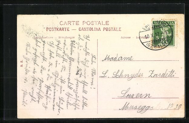 Cartes postales: AK Sursee, Bahnhofstrasse, 1912 – D'occasion à Berlin par bartko-reher 1