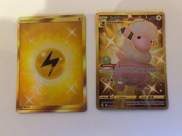 2 Gold Shiny Karten Pokemon (Orginal)