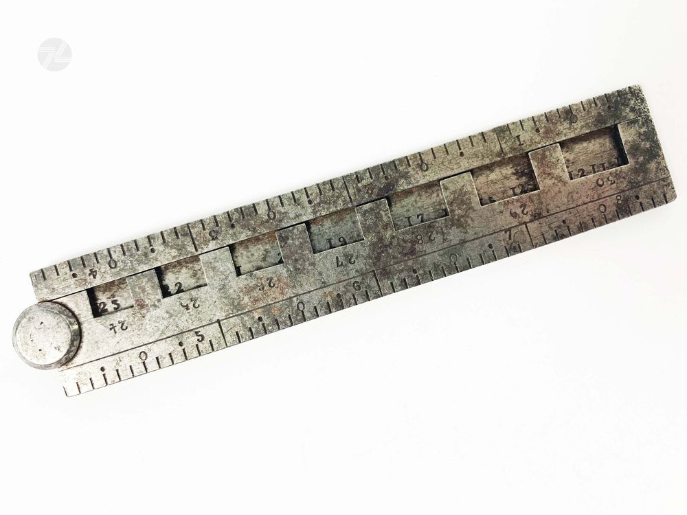Meter Antik Profilmeter Messgerät Ruler Vintage klappbar (Gebraucht) in ...