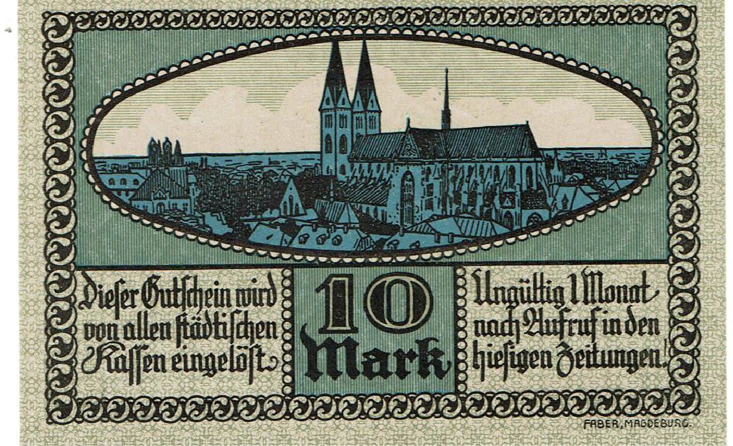 Banconote: Halberstadt 10 Mark 01.12.1918 VZ++-UNZ – Usato da Steffisburg venduto da ber_8htf 1
