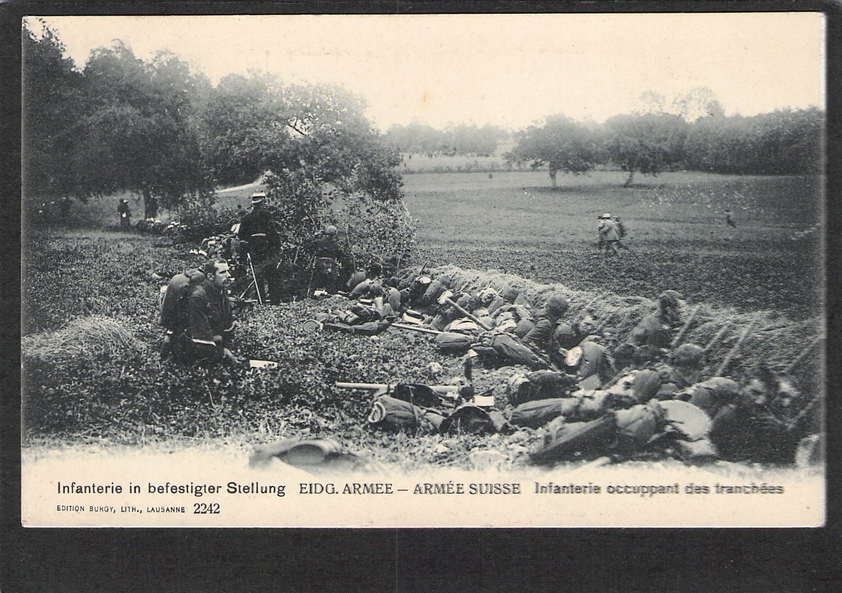Cartoline postali: Infanterie in befestigter Stellung – Usato da Reichenburg venduto da ibiza18