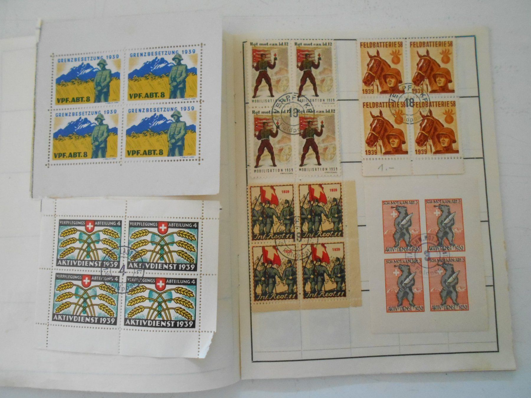 Tutti i francobolli: Briefmarkensammlung Aktiver Dienst 1939 – Usato da Hünibach venduto da vielesachen 1