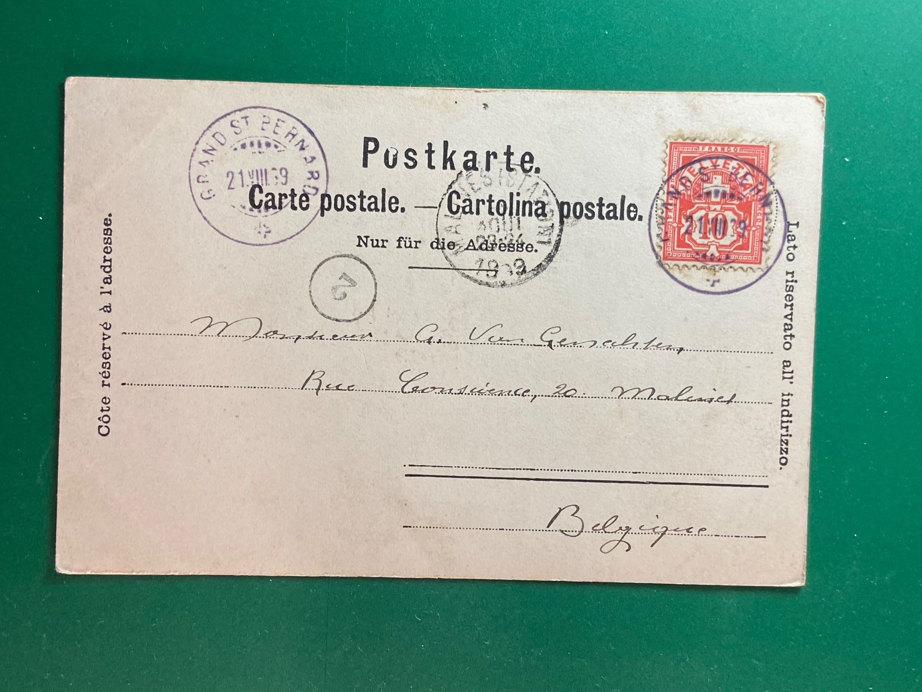 Ansichtskarten: Hospice du Grand Saint-Bernard – Gebraucht aus Steg VS von _vinci_ 1