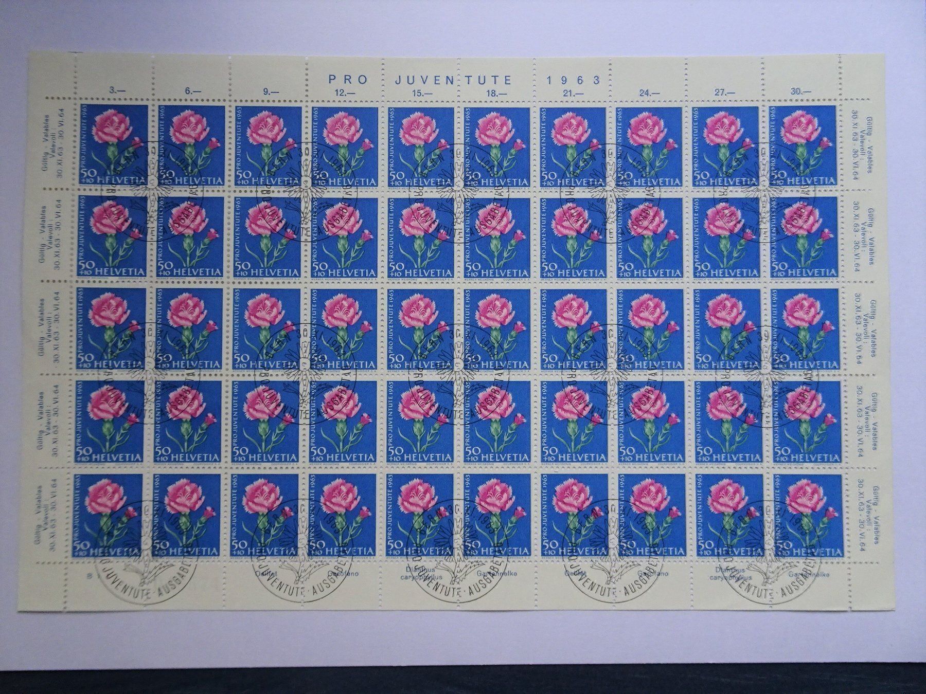 Alle Briefmarken: PJ 1963 Typ L mit Abart – Neu (gemäss Beschreibung) aus Aadorf von Chnorli-Furz
