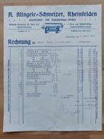 Antike Rechnung Briefkopf A. Klingele-Schweizer Rheinfelden
