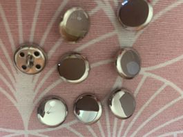 8 edle Chromstahl Metallknöpfe / Qualität / Neu