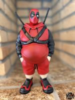 Handbemalte 3D-gedruckte Fat Deadpool