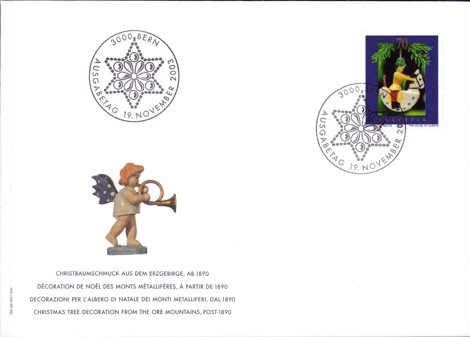 Tutti i francobolli: 2003 FDC Weihnacht   KW 4.80 – Usato da Eggersriet venduto da stamp303 1