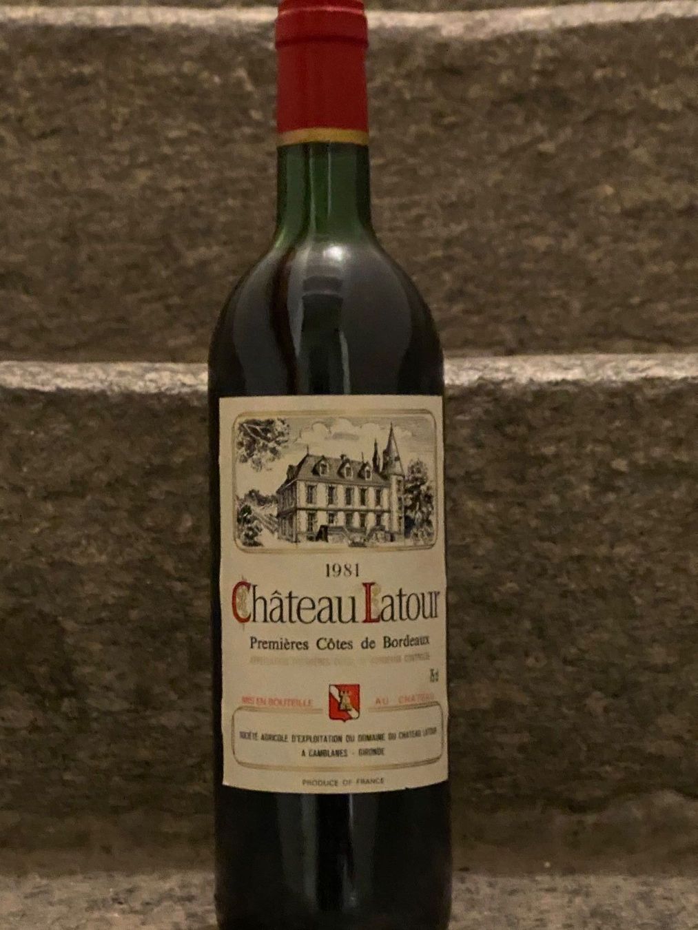 Vino: Château Latour Camblanes 1981 – Nuovo e nell'imballaggio originale da Zürich venduto da Smilejocker