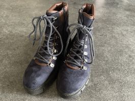 Winter-Herbstiefel, dunkelblau Gr.38 - Warm durch den Winter