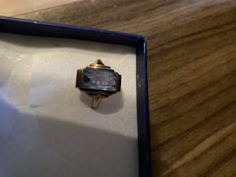 Anello vintage con acquamarina