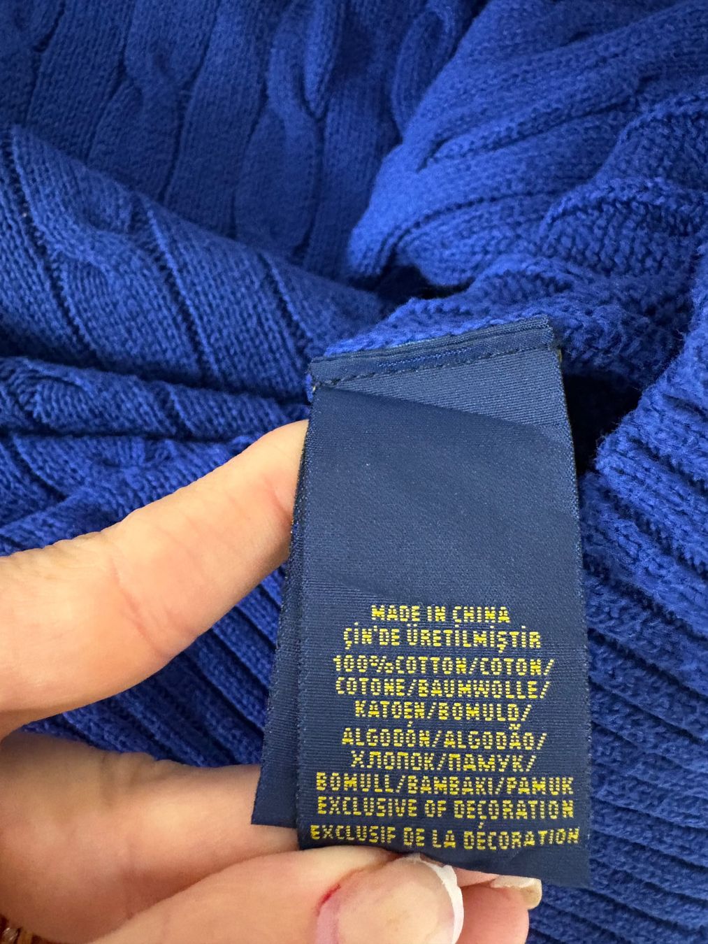 Polo Ralph Lauren Maglioni & Felpe: Polo Ralph Lauren Strickpullover Blau Gr. XXL Baumwolle – Usato da Regensdorf venduto da secondchancefashion 2