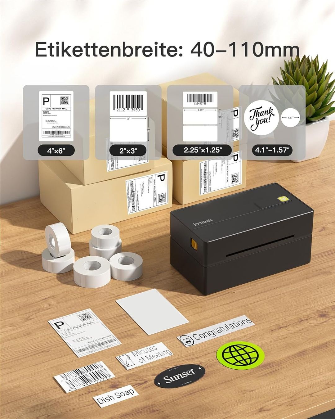 Stampanti: Thermo Etikettendrucker 4x6 Bluetooth Versand – Nuovo e nell'imballaggio originale da Suhr venduto da SchnapperCH 2