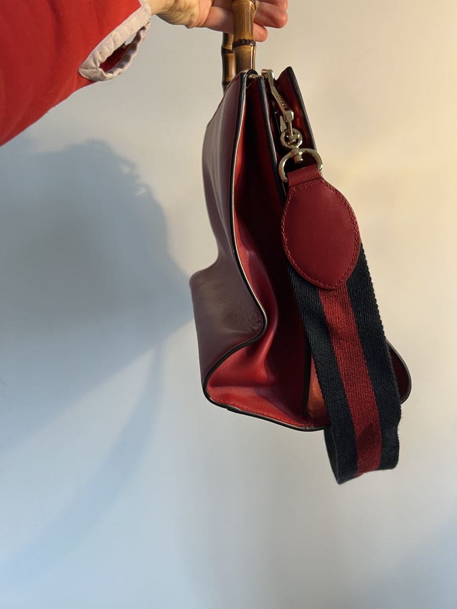 Gucci Taschen für Damen: Tasche Gucci Bamboo Bag, Leder rot – Gebraucht aus Solothurn von Brini06 7